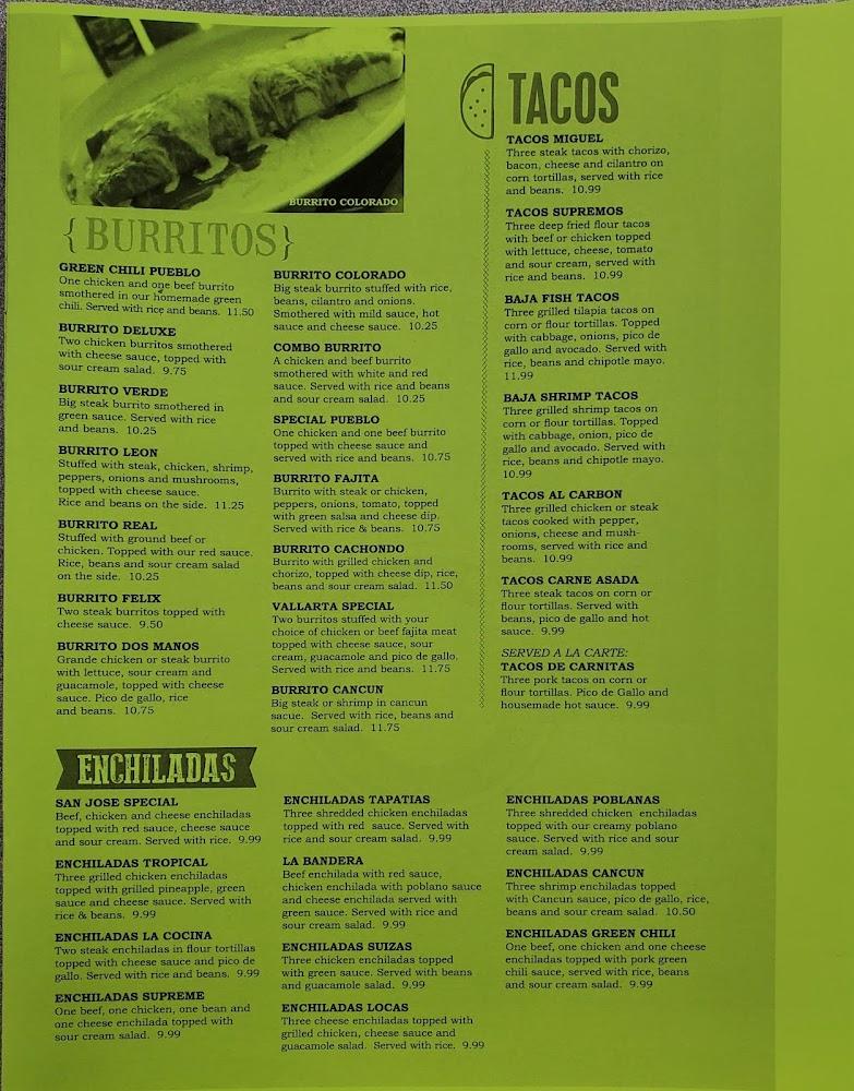 La Cocina Mexican Restaurant Menu image 1